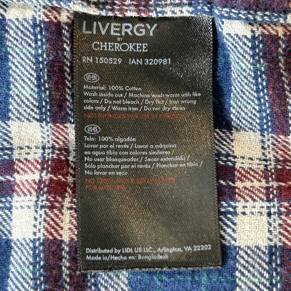 Foo Fighters Upcycled Plaid Shirt Frayed Calabasas Malibu Large NWT - Picture 8 of 11